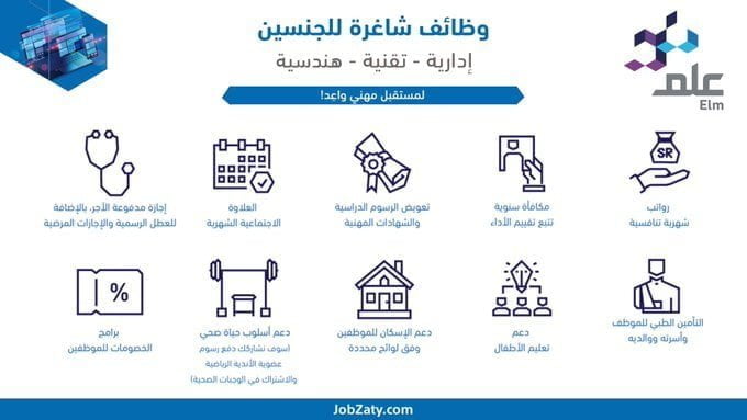 Elm علم (شركة حكومية) توفر عدة وظائف في تخصصات متعددة تخصصات في عدة مدن سعودية بشروط سهلة ورواتب مغرية.. شروط وطريقة التقديم