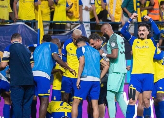 شاهد الفيديو الكامل للحظة سجود الاسطورة رونالدو بعد هدفه مه النصر السعودي