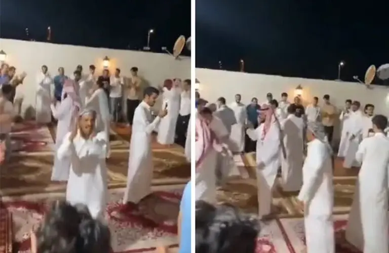 بالفيديو: حركة رونالدو الشهيره تصل الأعراس السعودية في فيديو متداول بقوة.. شاهد