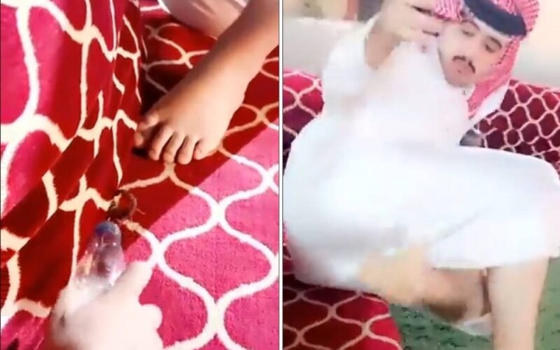 بلفيديو سعودي ينفذمقلب في خويه ويضع عقرب سامة بجانب قدمه دون أن يشعر .. شاهد ردة فعله