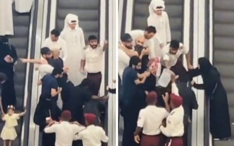 فيديو يكشف عن محاولة إنقاذ شاب سعودي تعلقت قدمه بالسلم الكهربائي في أحد مولات الدمام