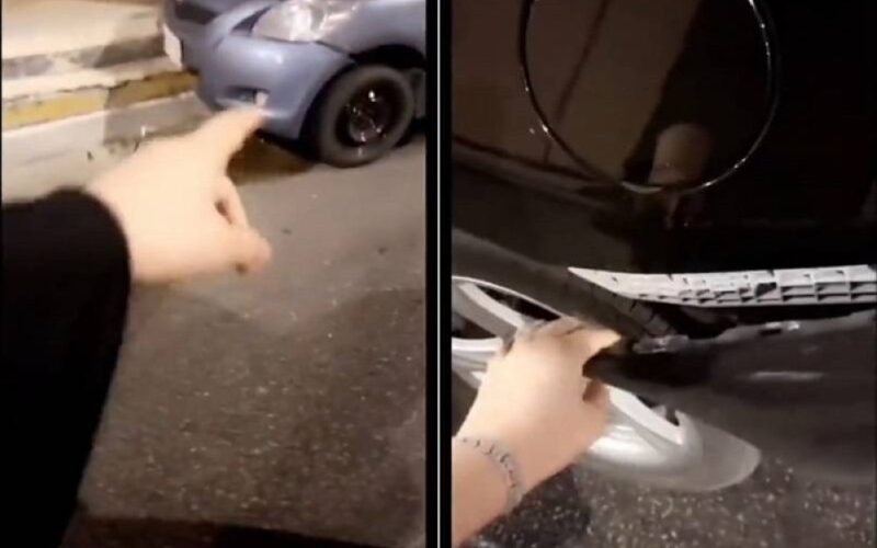 سعودية توثق بالفيديو كيف تعرضت لحادث مروع أثناء قيادة سيارتها داخل شارع ضيق.. شاهد