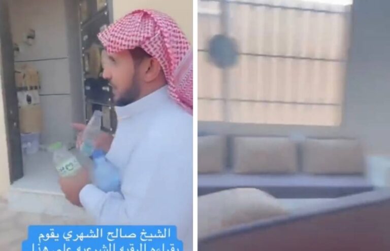 بالفيديو: راقي شرعي يطوف داخل منزل مسكون بـ ماء مقروء عليه ويتفاجأ بجني يقذفه بوسادة