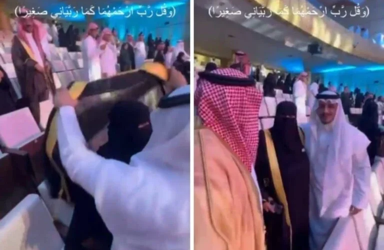 فيديو اشعل المملكة لـ طبيب سعودي يخلع بشته ويلبسه والدته لهذا السبب