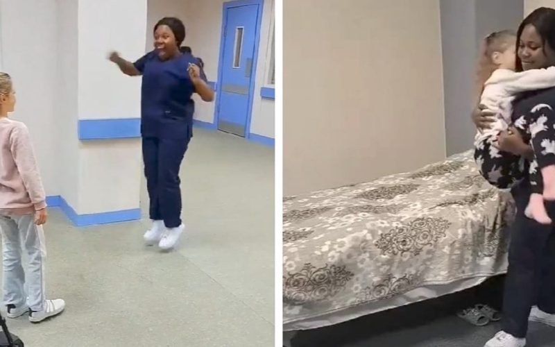 شاهد: ممرضة ترقص بشكل جنوني في المستشفى والسبب صادم وغير متوقع!!