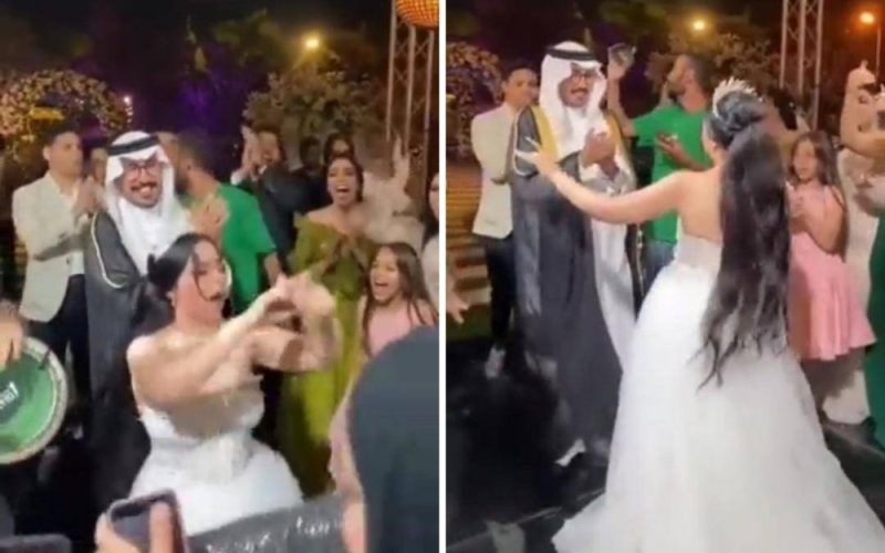 فيديو مسرب من حفل زفاف شاب سعودي.. العروسة فقدت عقلها ورقصت أمام المعازيم بطريقة جريئة ومخجلة!! شاهد