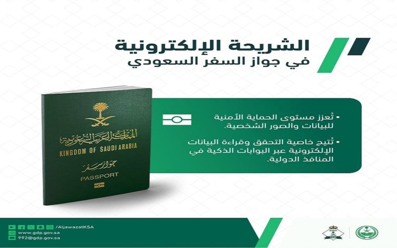 الشريحة الإلكترونية في جواز السفر السعودي: الاستفادة والأمان